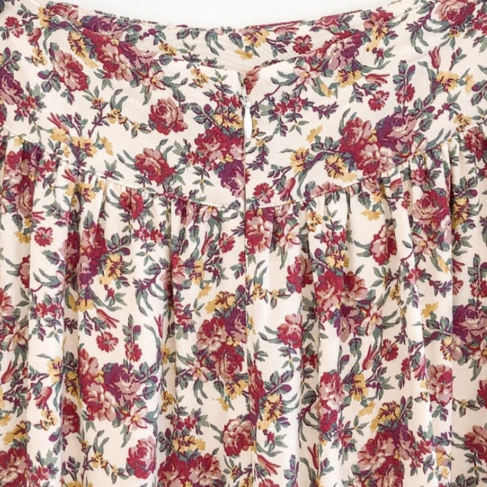 Sezane Maria Red Floral Midi Skirt | 36 - Picture 9 of 11